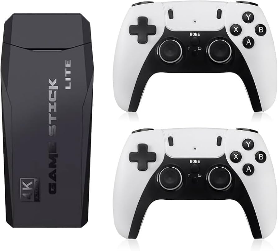 M8 Pro 4K Retro Game Console Stick – 40,000+ Built-In Games | 2.4G Wireless Dual Controllers
