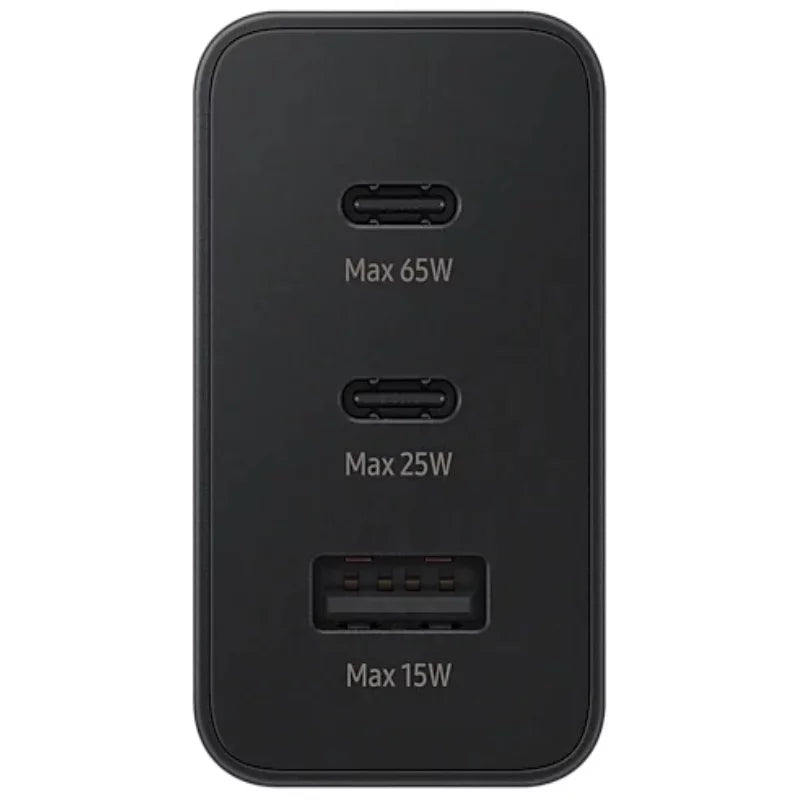 65W SAMSUNG UK PIN PD POWER ADAPTOR TRIO USB C x 2PORTS, USB-A PORT
