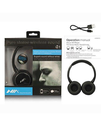 Nia Q6 Bluetooth Wireless Headphone
