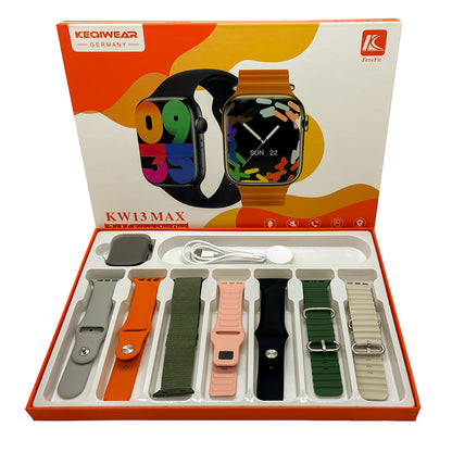 Kw13 Max 2.2 Inch Full Touch Screen 7 Straps Bt Calling Compatible System Android 5.0 Or Ios9.0 With Fere Fit App