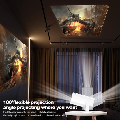 P30 1080P (150 ANSI) MINI 4K Android 11.0 DUAL WIFI AND BLUETOOTH 1GB+8GB PORTABLE PROJECTOR FOR HOME