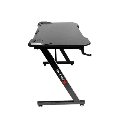 Xtrike Me Dk-02 Ergonomic Computer Desk With Headphone Hook And Cup Holder Z-shaped Legs Black