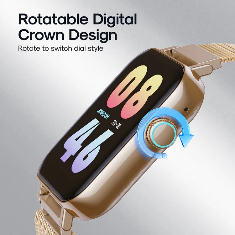Joyroom-ft5 Pro Fit-life Series Smart Watch (answer/make Call)- With Smart-time Pro App Roze Gold