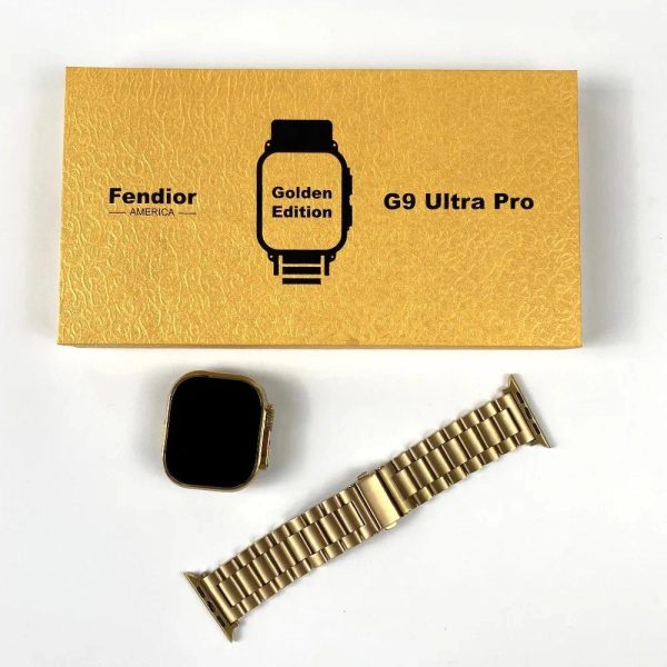 G9 Ultra Pro Gold Color Edition Series 9 Smart Watch With Qdfit Pro App