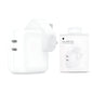 Iphone 35w Uk 3 Pin Dual Type C Fast Charging Pd Adapter
