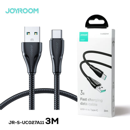 Joyroom S-uc027a11 Surpass Series 3a Usb-a To Type-c Fast Charging Data Cable 3m-black
