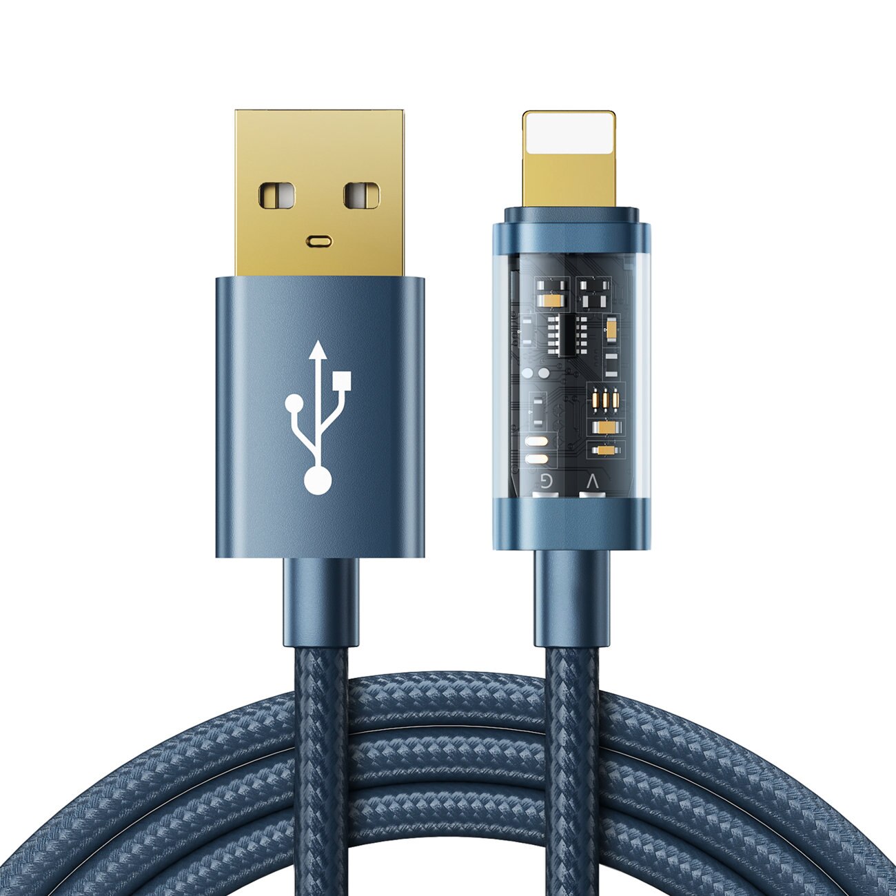 Joyroom S-cl020a12 Type-c To Lightning 20w Data Cable 1.2m Transparent Nylon Black