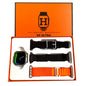 S9 Ultra 49mm (3 Straps) Smart Watch Series 9 With Metal Milanese Strap Bluetooth Voice Call 2.2 Inch Hd Screen With Fitpro App Black