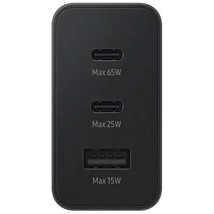 65W SAMSUNG UK PIN PD POWER ADAPTOR TRIO USB C x 2PORTS, USB-A PORT